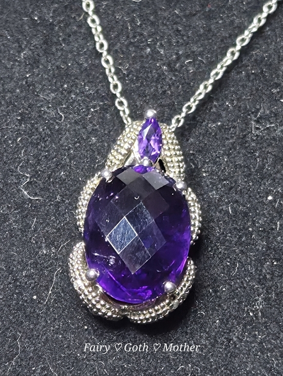 Kay Jewelers Jewelry - Kay Jewelers Gorgeous! Genuine Checkerboard  Cushion Cut Amethyst Necklace